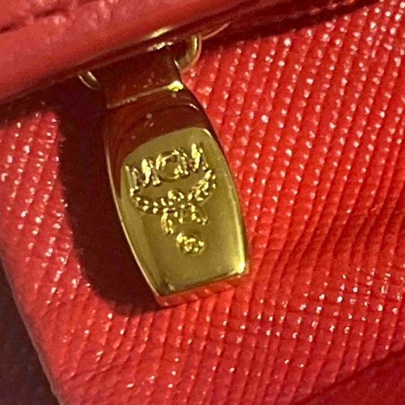 FINAL PRICE MCM Tri-Fold Red Leather Wallet - Picture 10 of 15